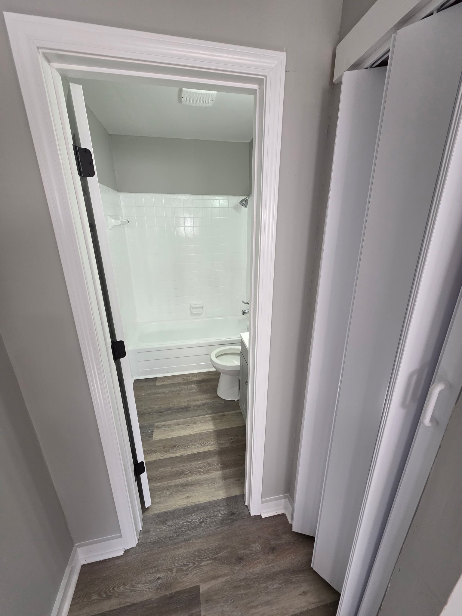 Hallway to bathroom